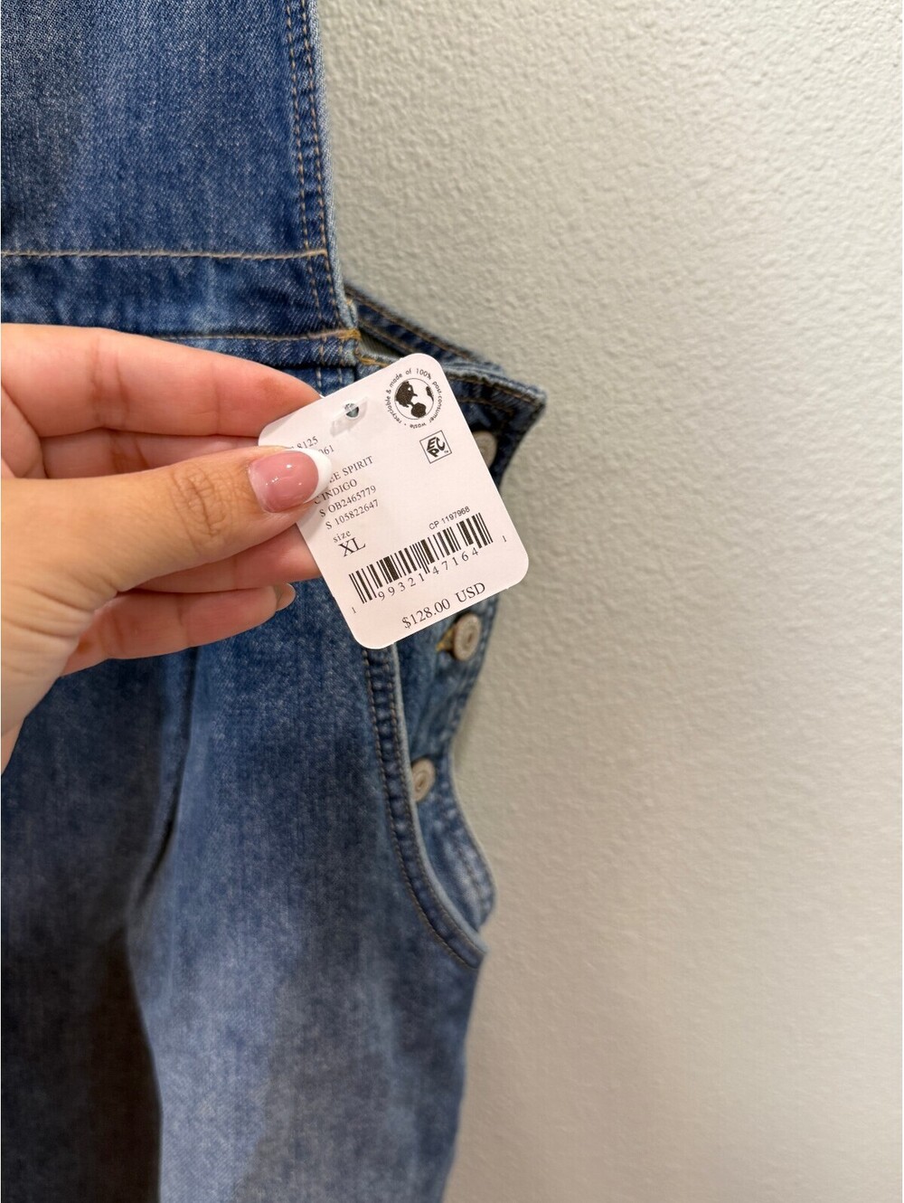 Free People We The Free Rambler Short Shortalls (Denim Overall) - Women's XL NWT - Picture 6 of 11